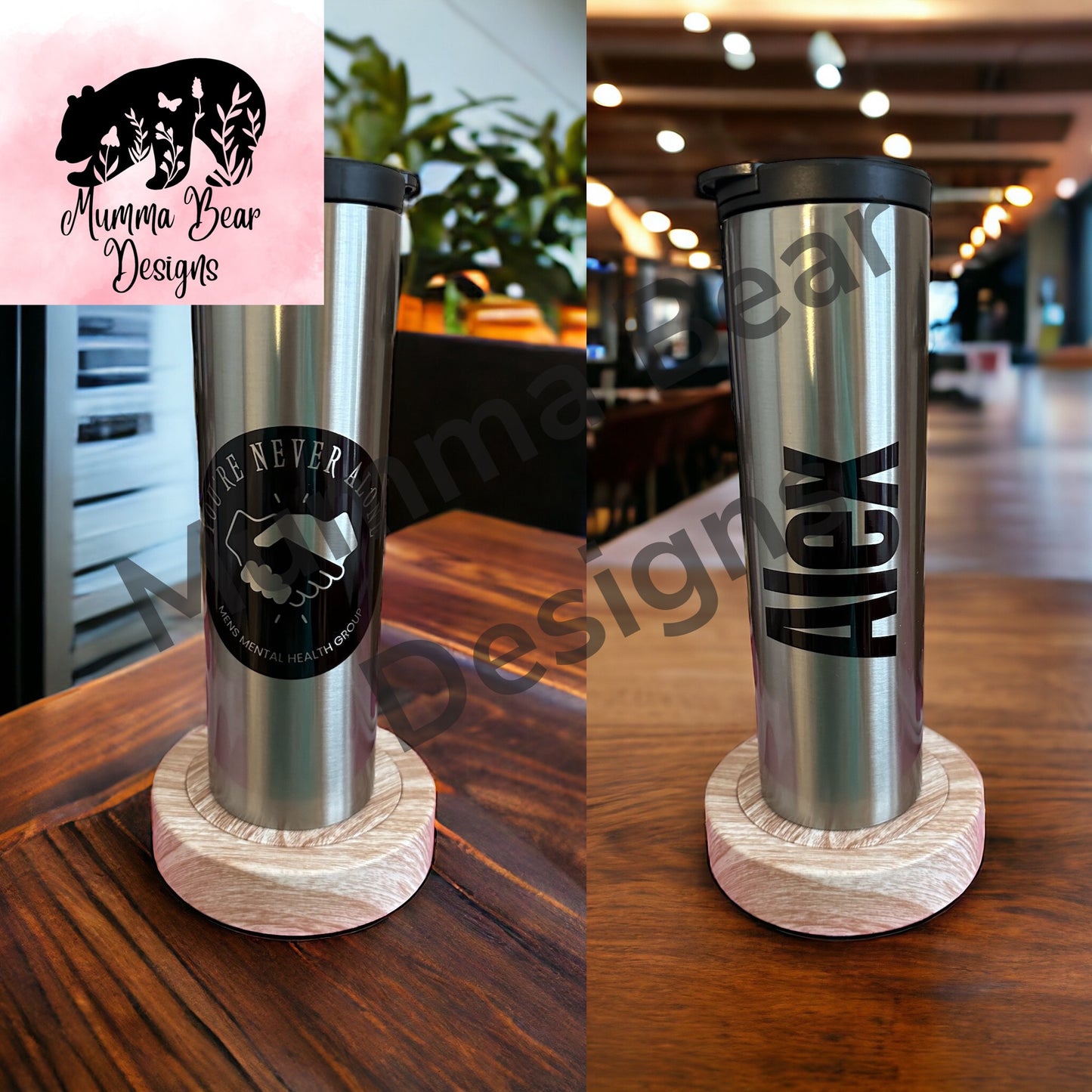 15oz aluminium tumbler - You’re Never Alone