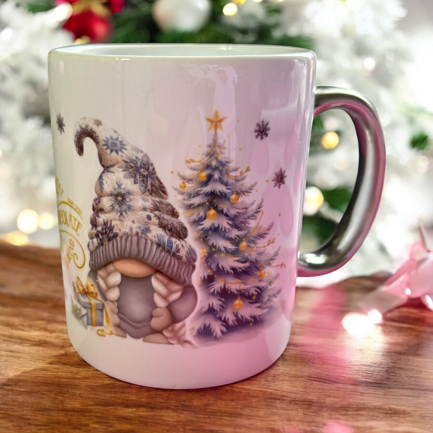 11oz High-Gloss Mug with Colored Handle Options